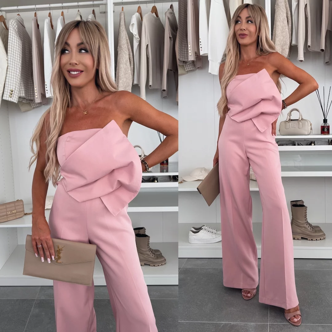 KOMBINEZON ROMANCE PUDROWY RÓŻ