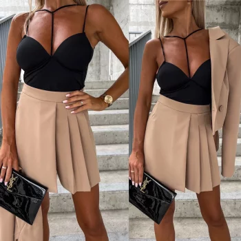 TOP GORSETOWY CHOKER LADY CZARNY