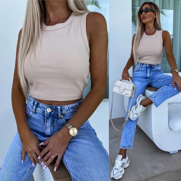 CROP TOP JAMAICA LATTE Ubrania, obuwie oraz dodatki dla kobiet