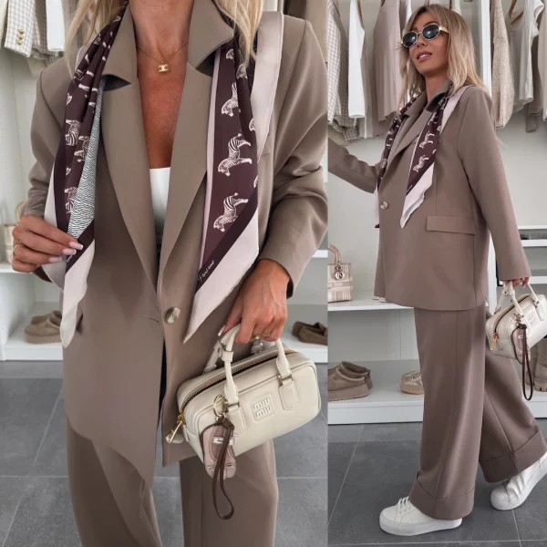 MARYNARKA OVERSIZE Z APASZKĄ CLASSY FANGO