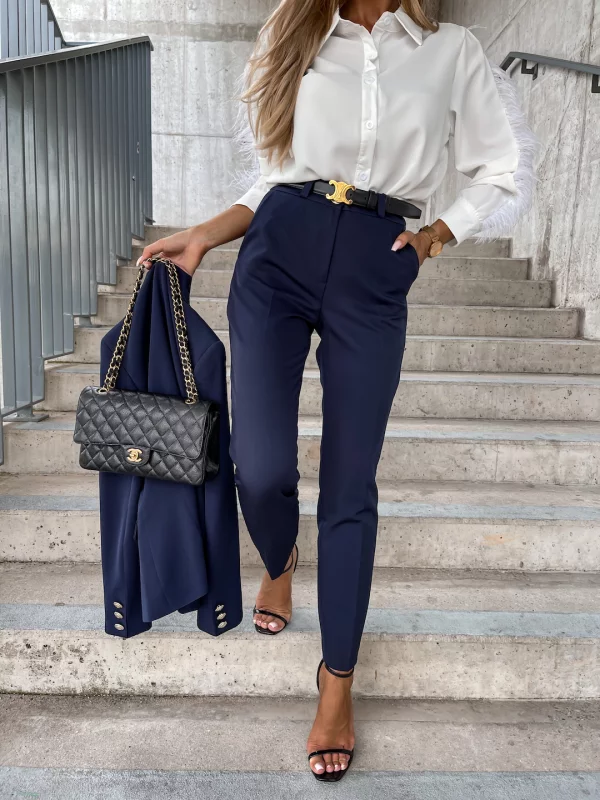 SPODNIE CLASSIC DEEP DARK NAVY Ubrania, obuwie oraz dodatki dla kobiet