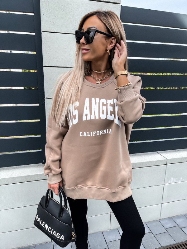 BLUZA LOS ANGELES BEIGE | Ubrania, obuwie oraz dodatki dla kobiet