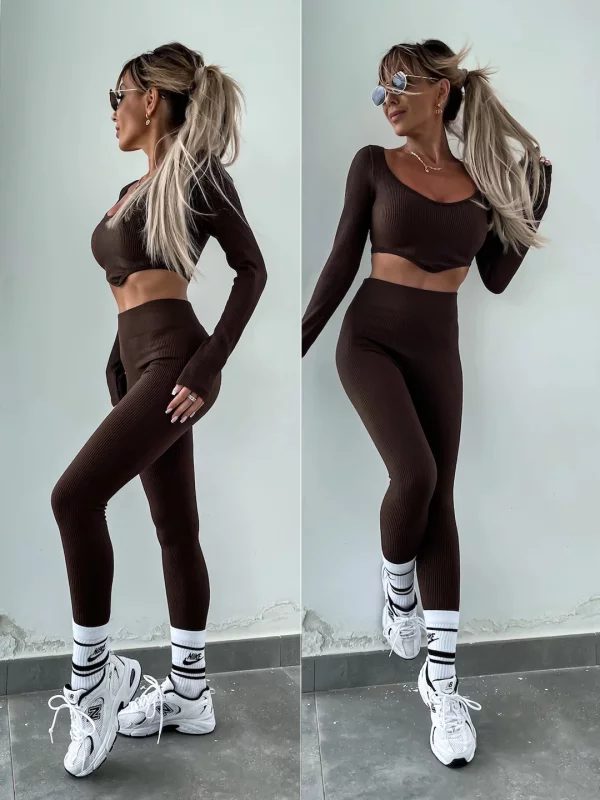 KOMPLET GYM QUEEN BROWN | Ubrania, obuwie oraz dodatki dla kobiet