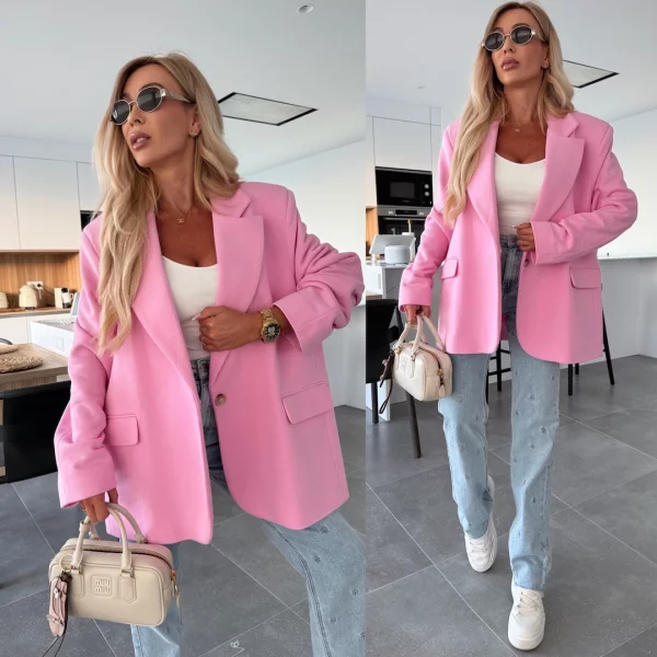 MARYNARKA OVERSIZE PALERMO RÓŻOWA