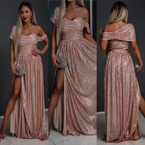 SUKIENKA MAXI HER BRIGHTNESS GOLD