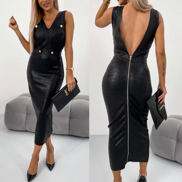 SUKIENKA MIDI BREVESSE BLACK